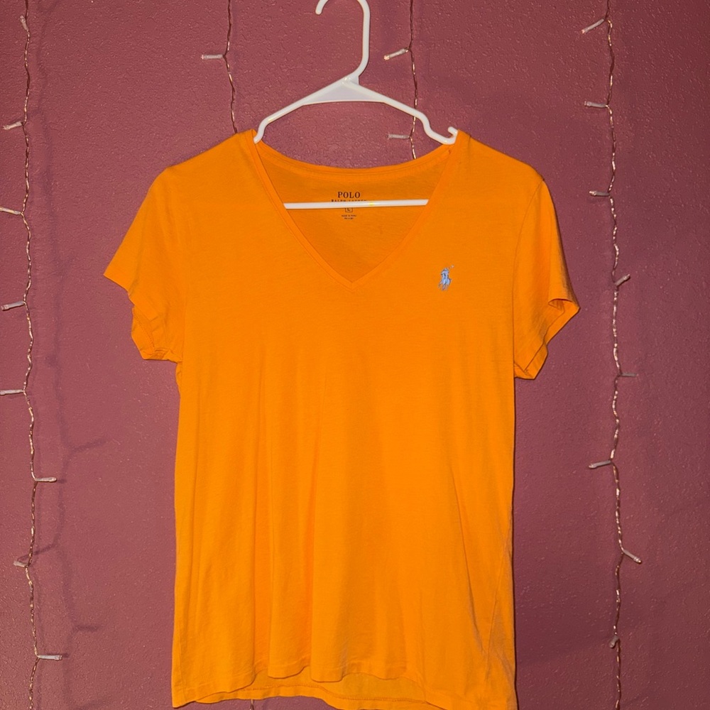 Polo by Ralph Lauren Women's Bright Orange Tee